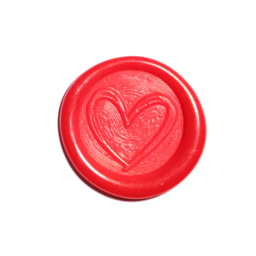 buy red love heart wax seal no highlight