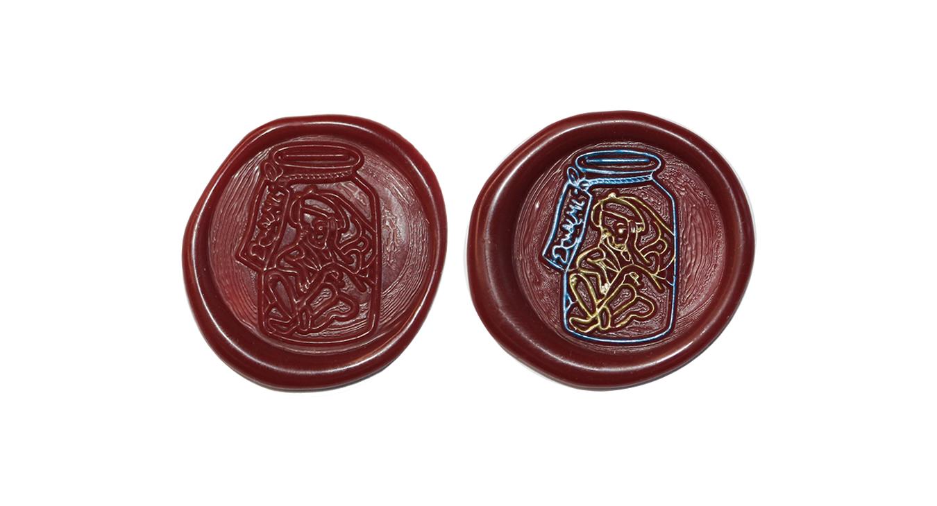 Alice in Jar Drink Me Peel & Stick Wax Seals