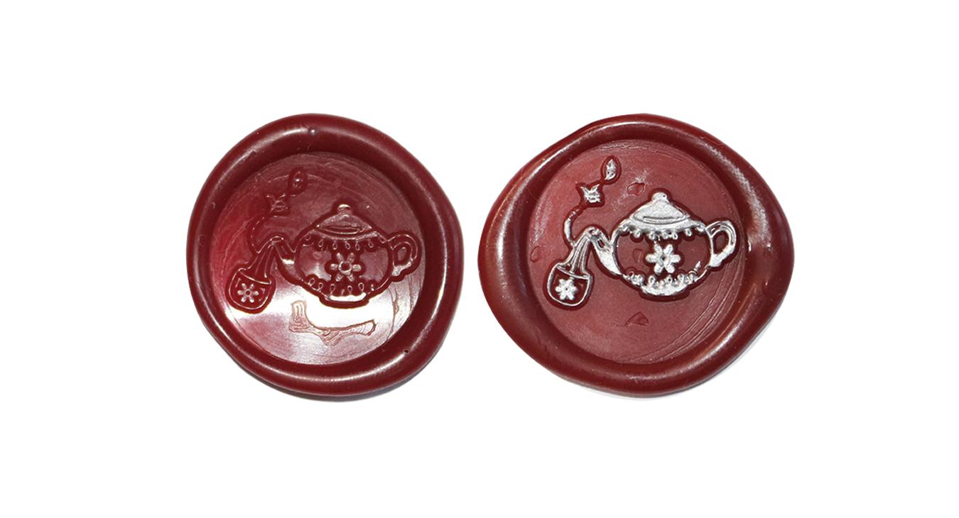 Alice Mad Hatter Teapot Peel & Stick Wax Seals