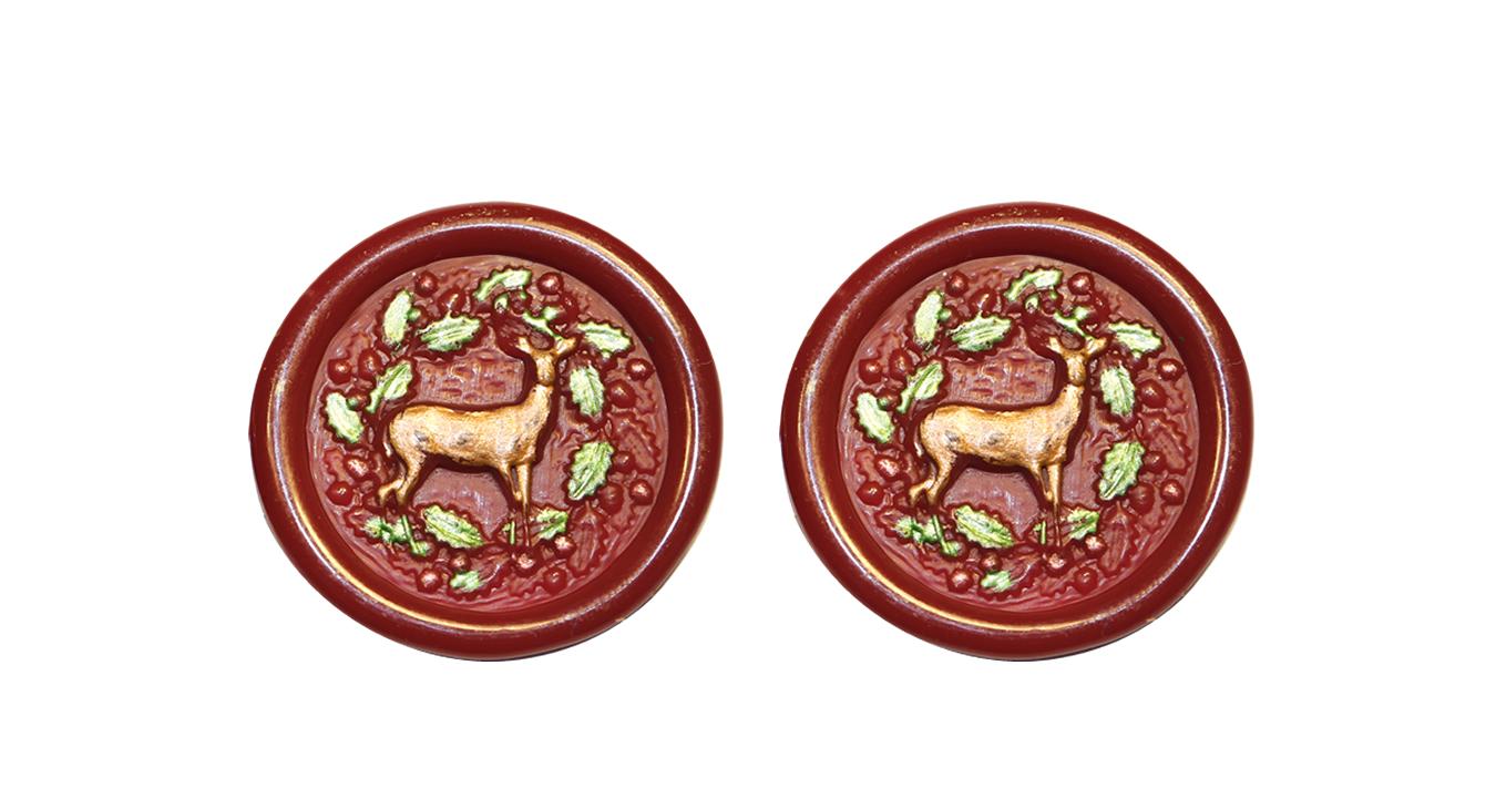 Christmas reindeer wax seal stickers