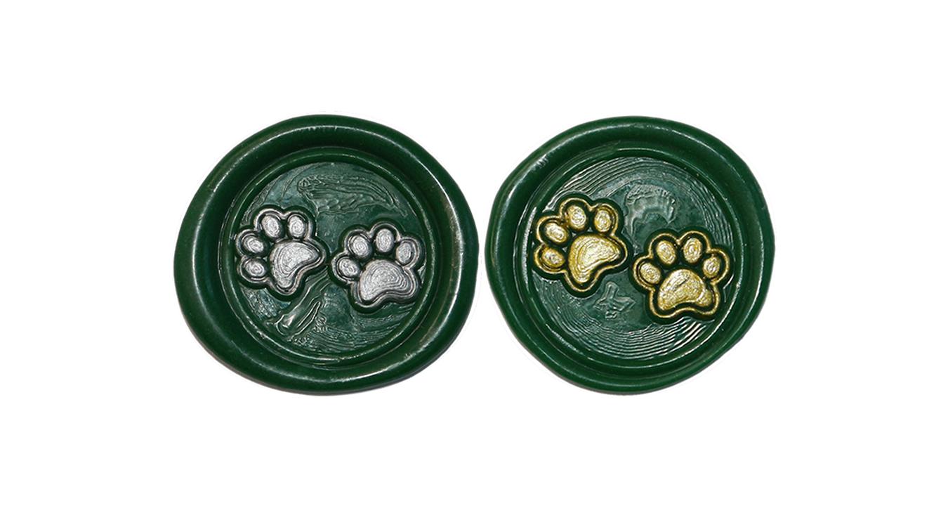Paw Prints Wax Seal Stickers
