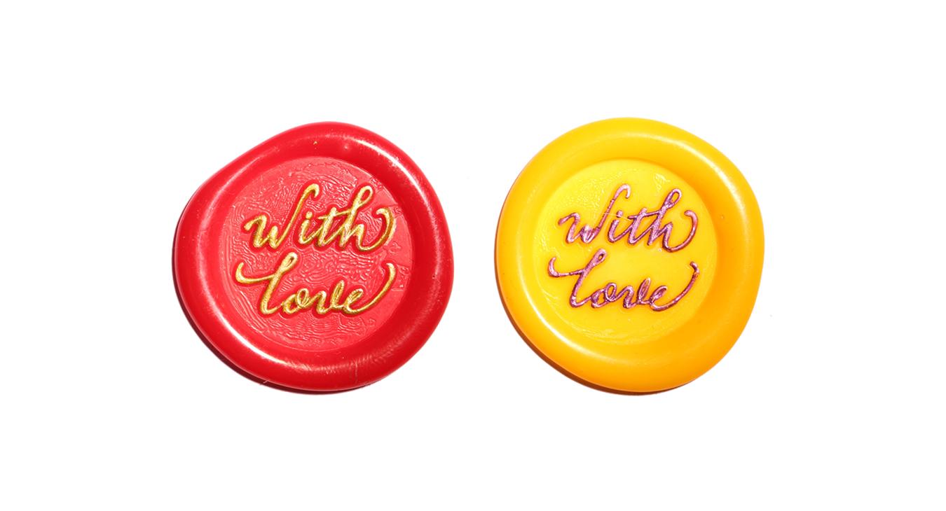 With Love Peel & Stick Wax Seals